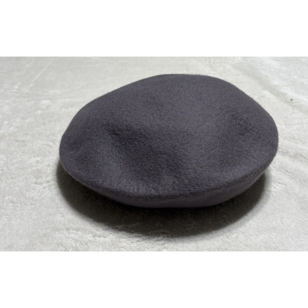Prada Felt Beret Hat Made in Brazil Minimalist Wool Gray